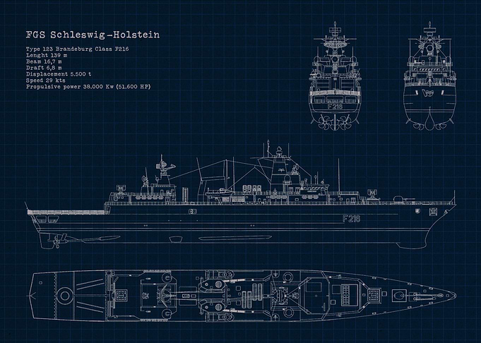 retro german frigate