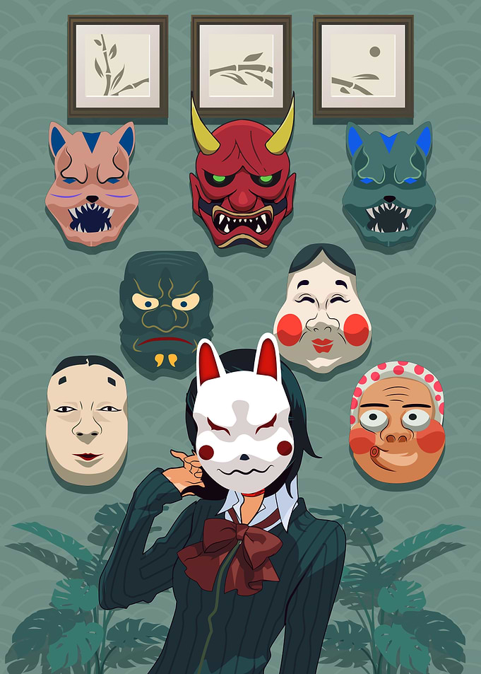 anime girl mask