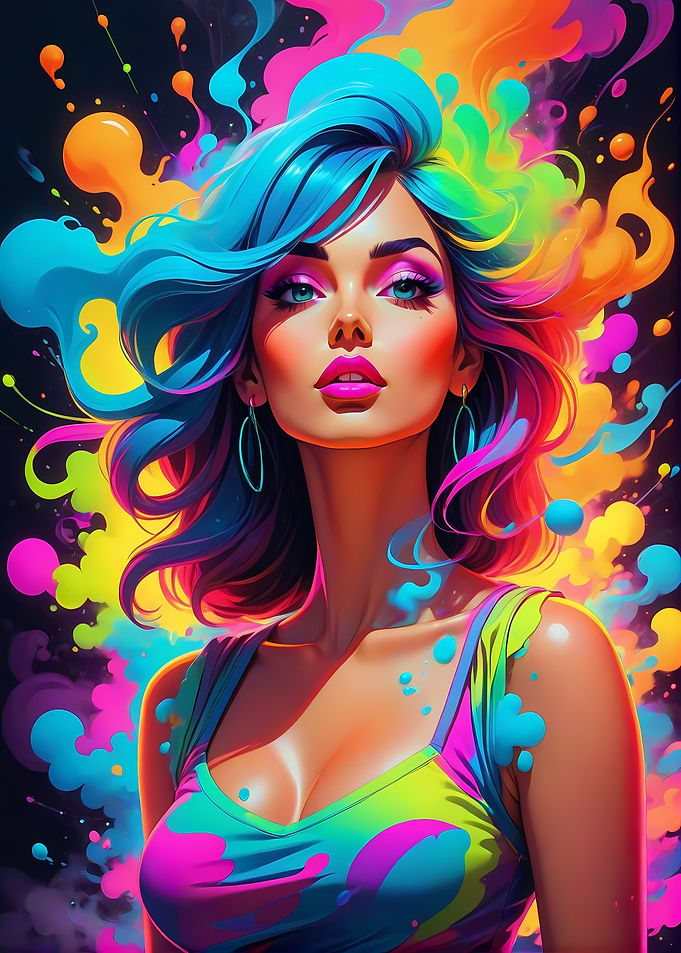 Beautiful neon colors