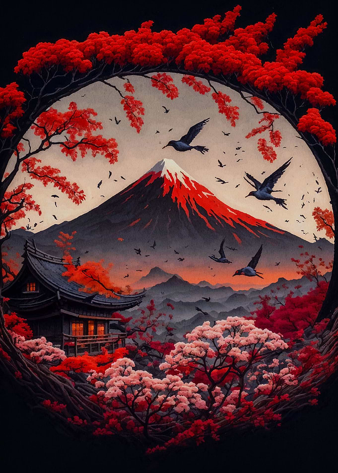 japanese moon landscape