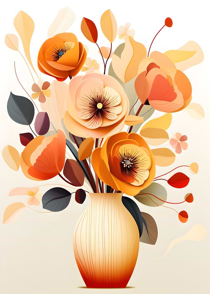 Orange Pastel Pottery