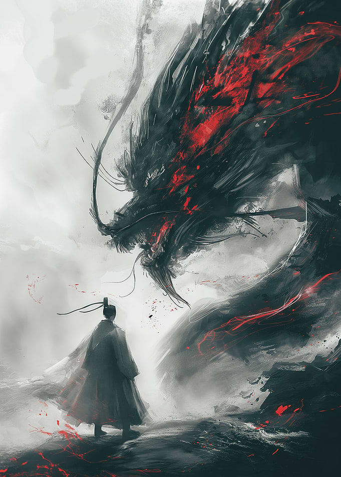 Japanese Samurai Dragon