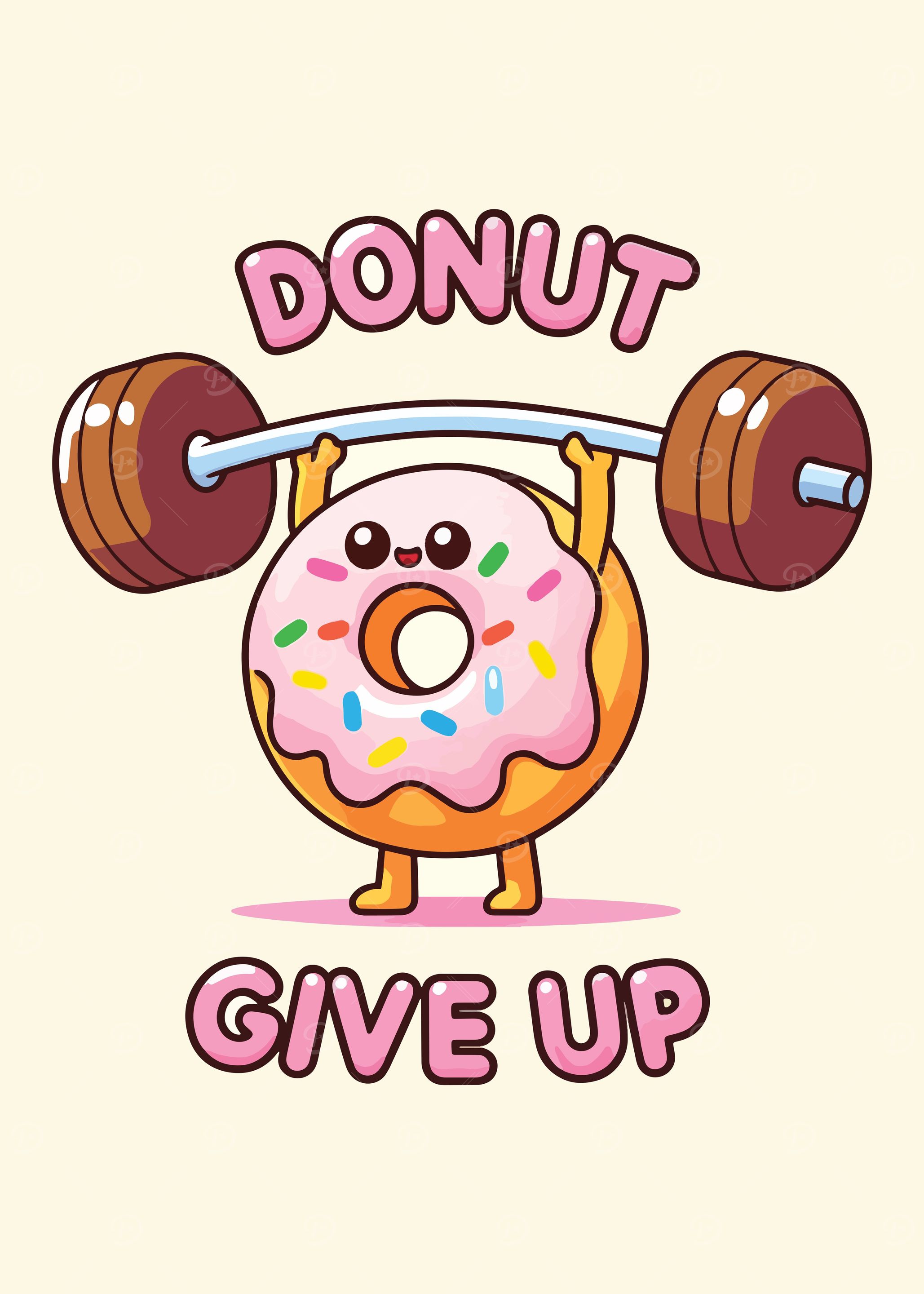 Donut Give Up Cute Workout