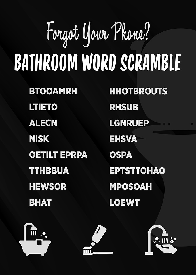Bathroom Word Scramble