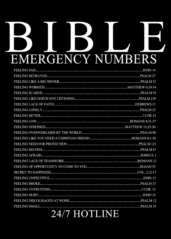 bible emergency numbers
