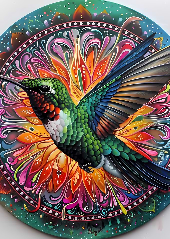 Mandala Hummingbird