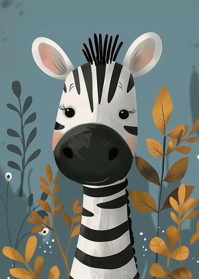 Cute Zebra Wild Animal