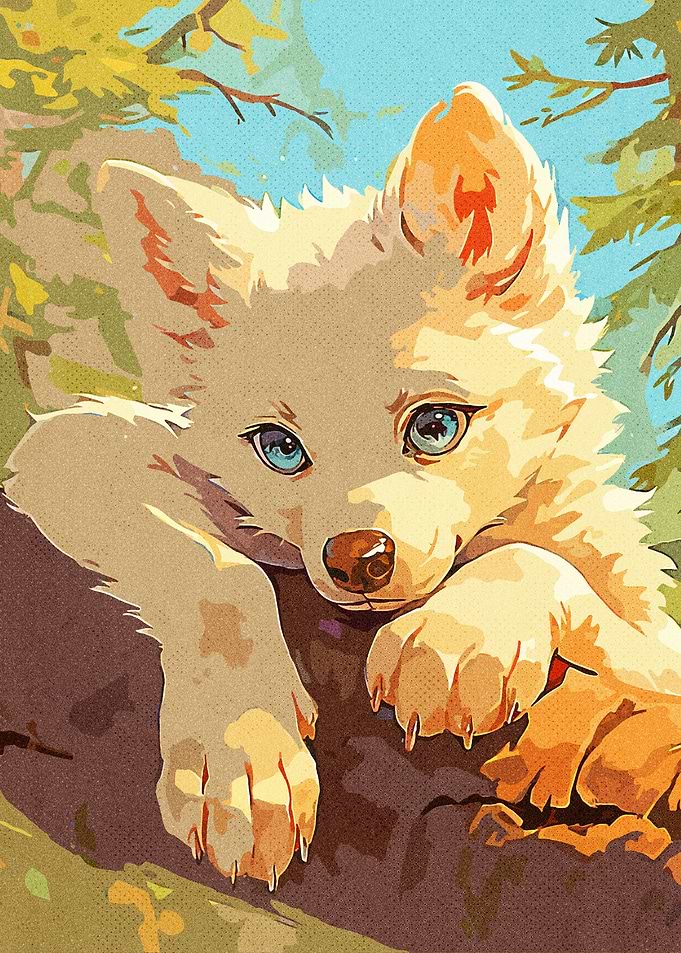 Wolf Dog Cute Forest