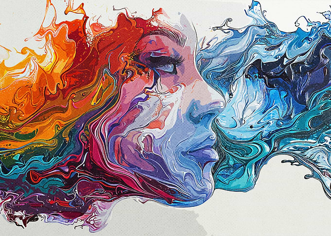 Colorful Abstract Face