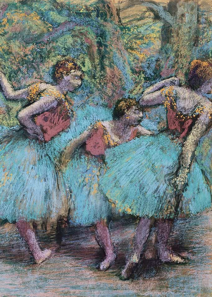 Three Dancers Blue Tutus