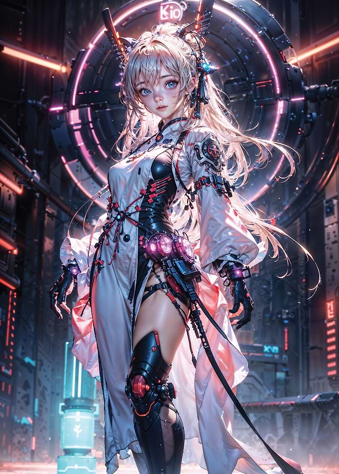 Anime CyberGirl Neon Dream