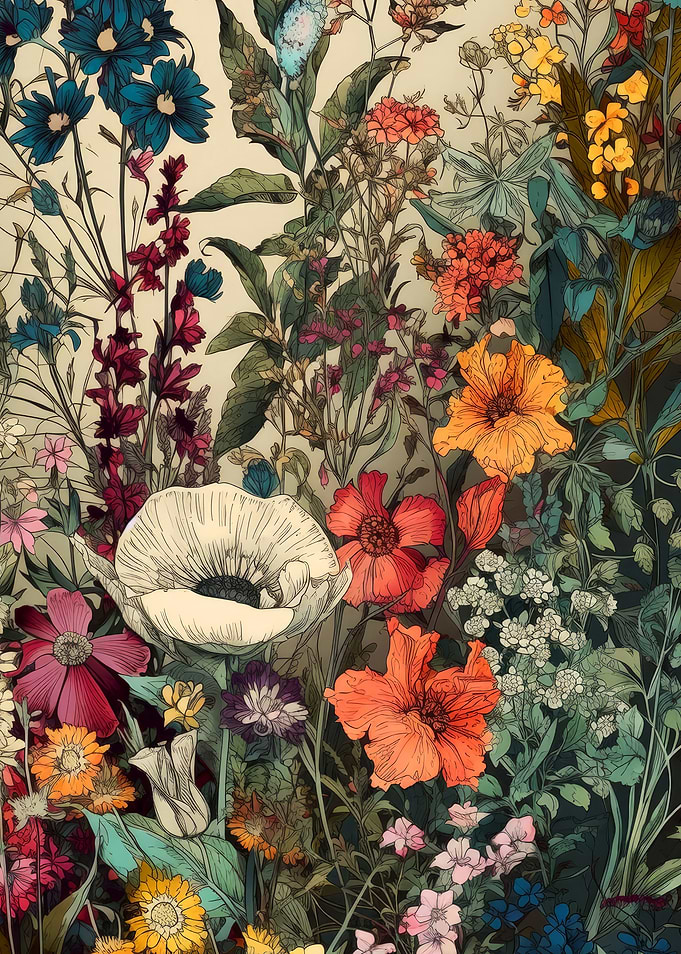 Nature flowers art