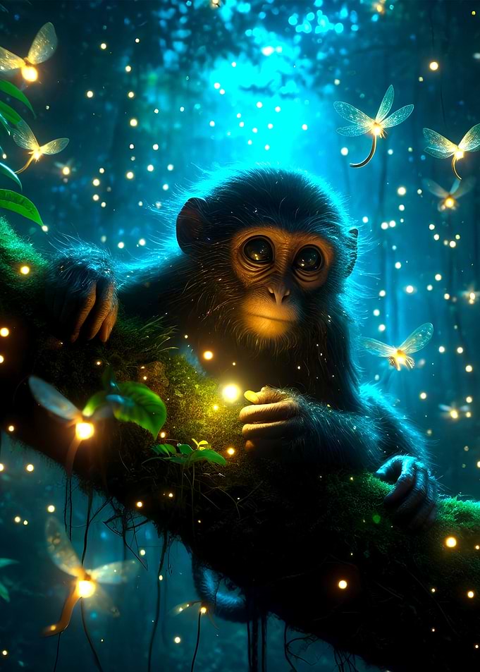 Chimp Portrait Art