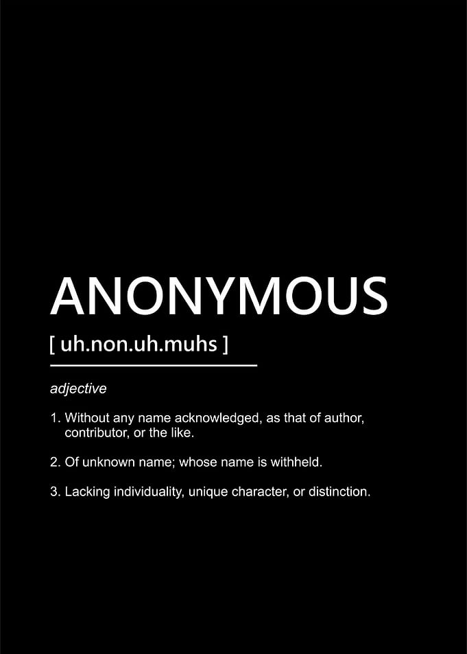 anonnymous in meaning