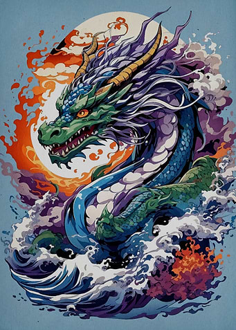 watercolor dragon
