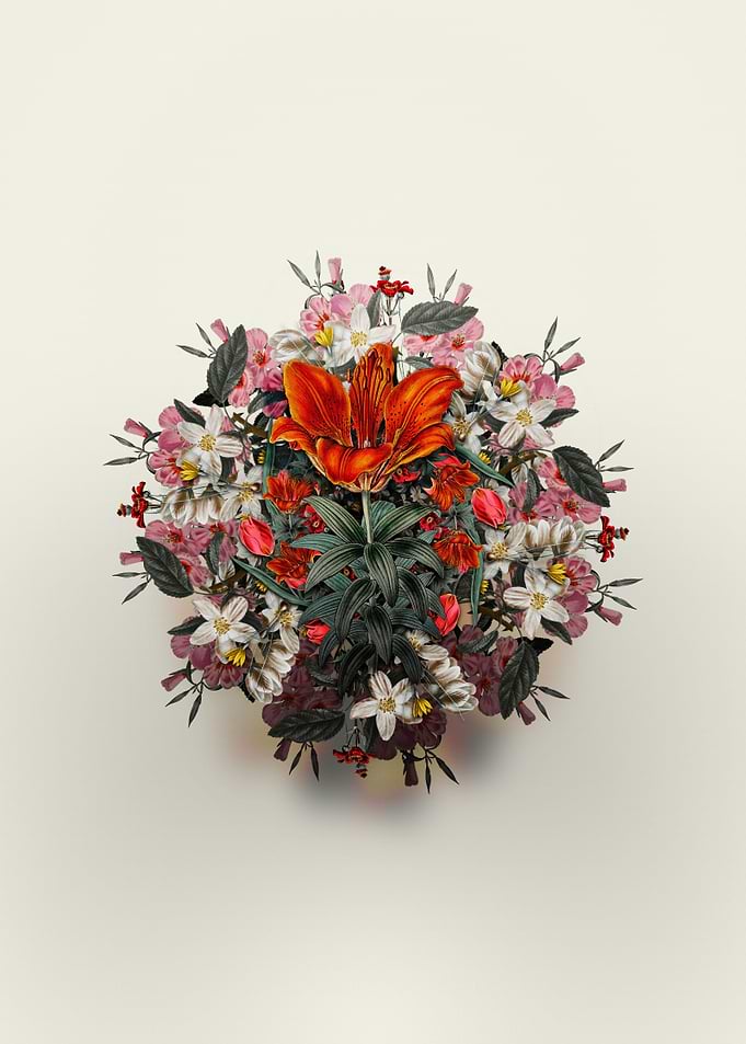 Blood Red Lily Wreath