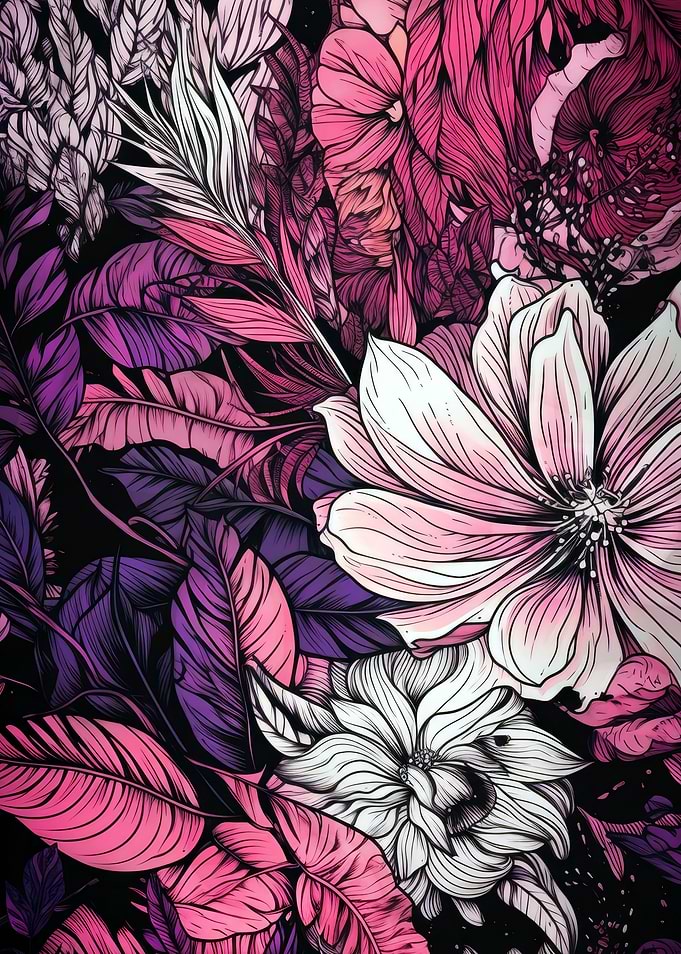 Nature flowers art