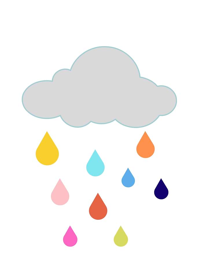 Colorful rain cloud