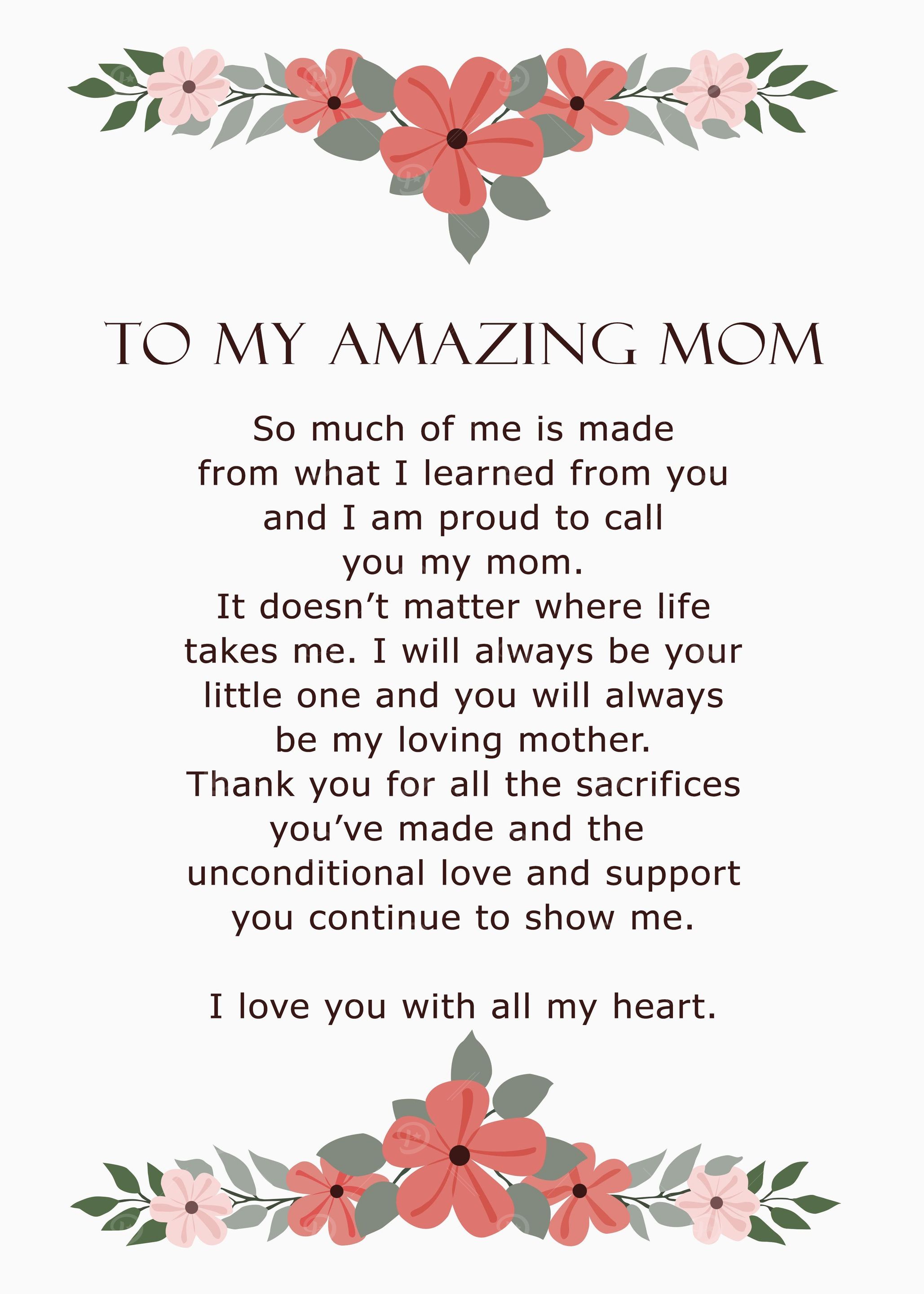 To May Amazing Mom Mother