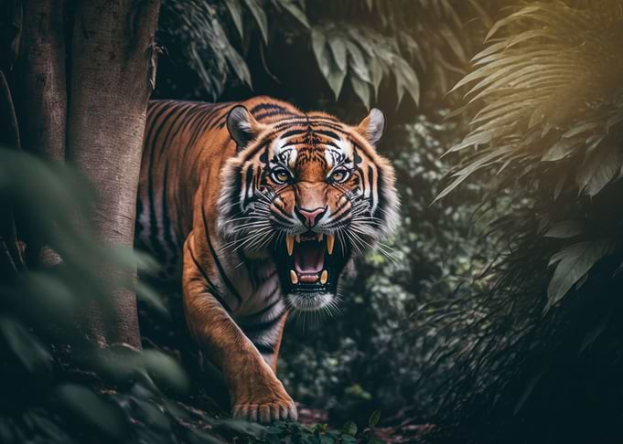 Angry tiger