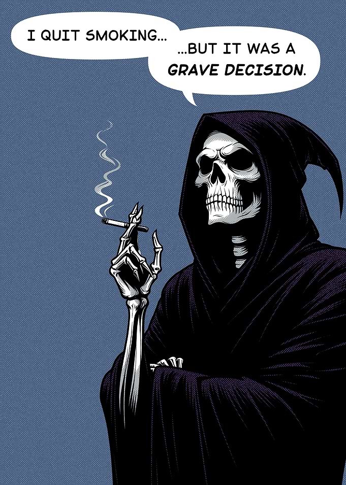 Grim Reaper quit smoking