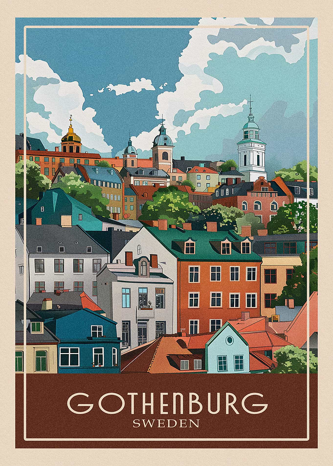 Gothenburg Travel Poster