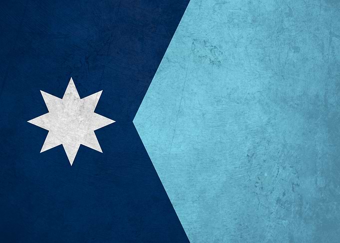 Flag of Minnesota on Wall