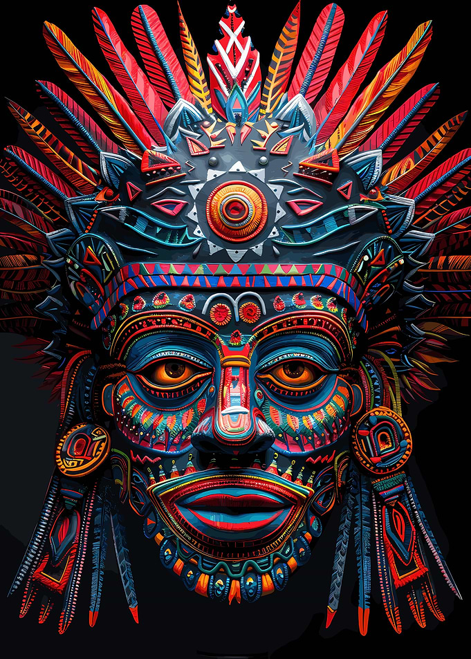 Indigenous Huchiol Mask