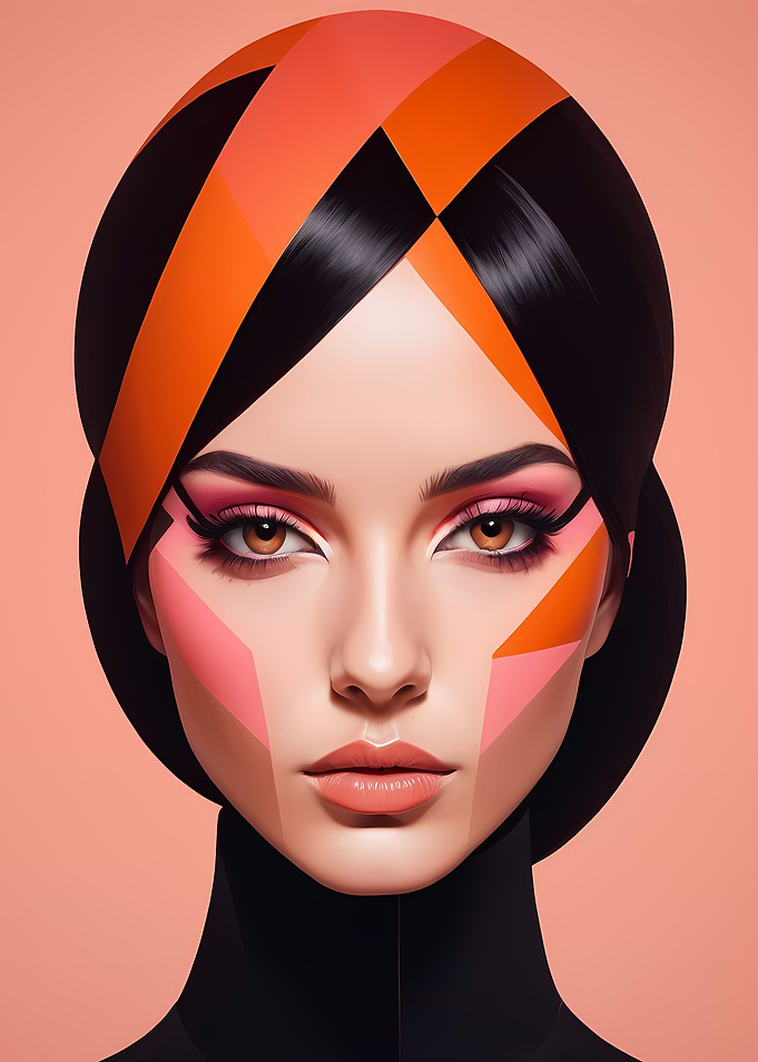 Geometric woman portrait 4