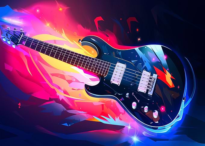 Modern Electric Guitar Art