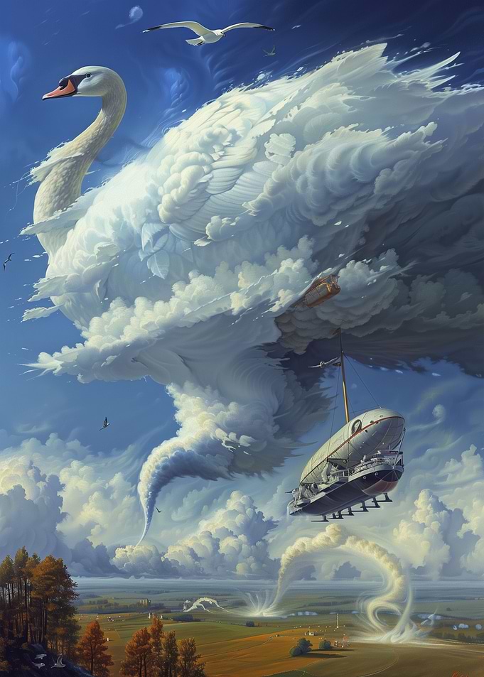 Majestic Sky Swan