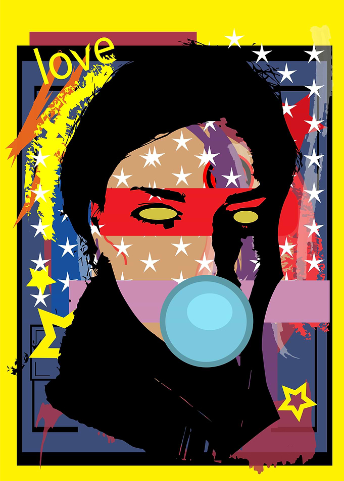 Portrait of a girl with ch