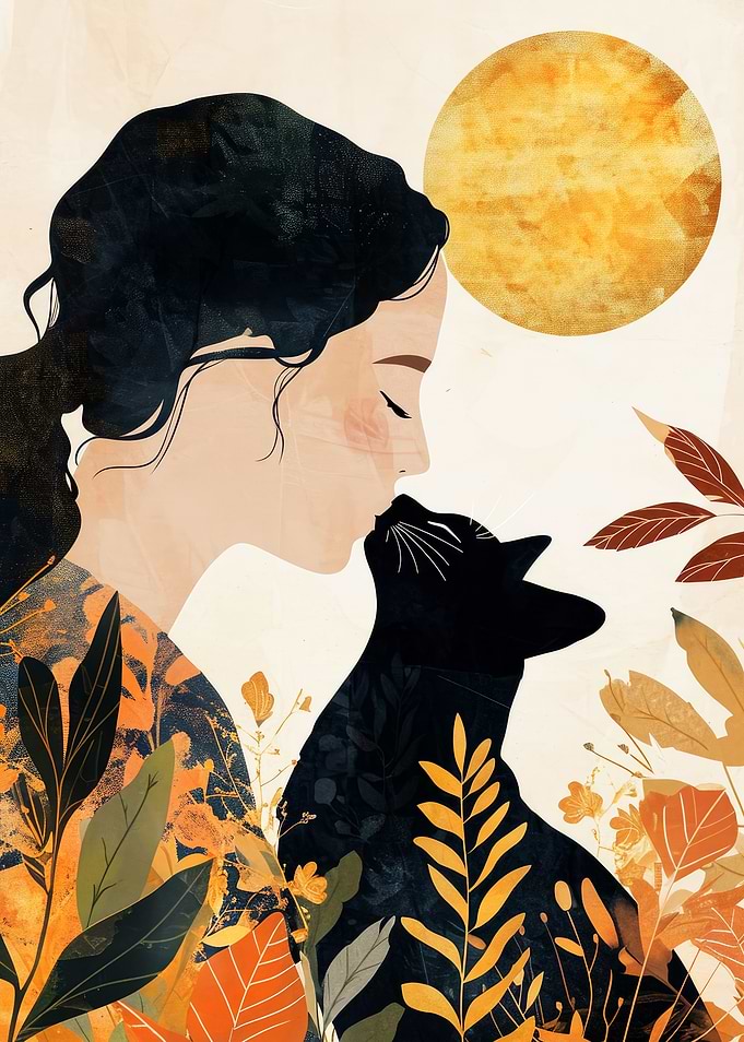 Kitty I love you cat art