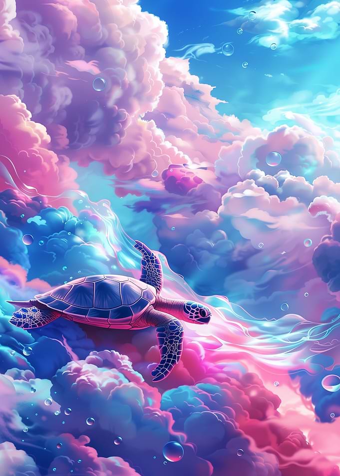 Turtle Cloud Surfing