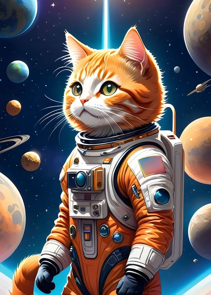 cat in a space suit
