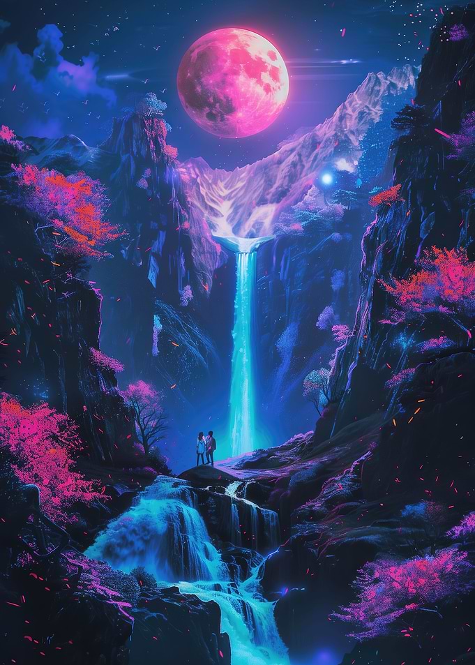 Serene Neon Nights
