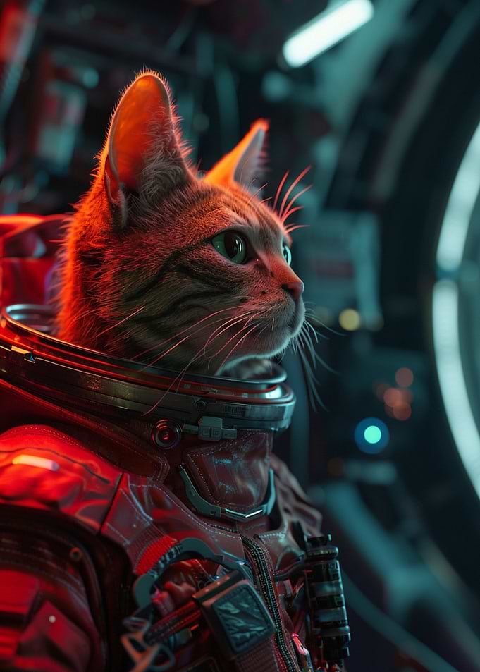 Cat in a space suit