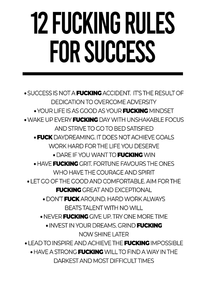 12 Rules for Success