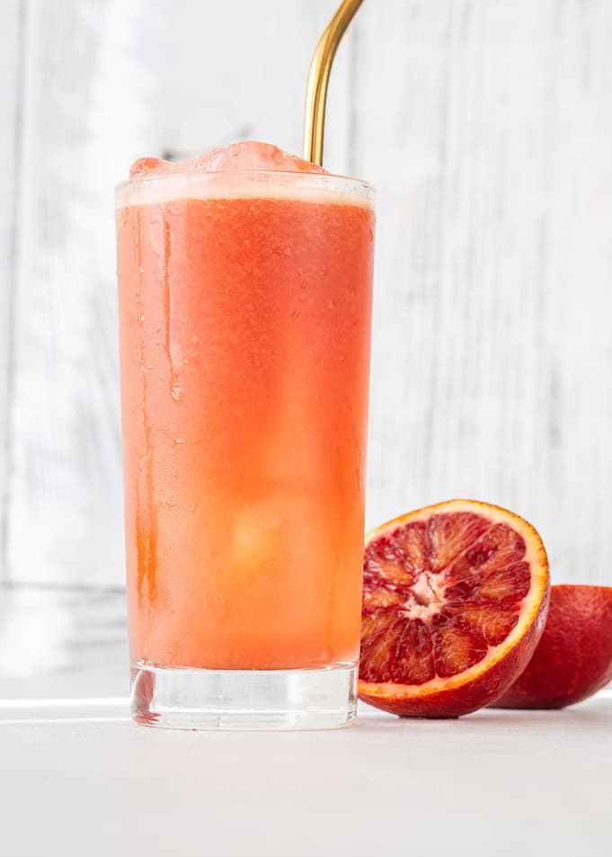 Blood red orange juice