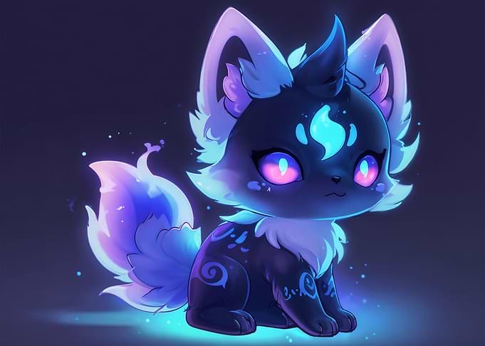kitsune fox neon
