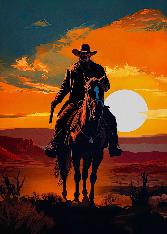 cowboy in the desert