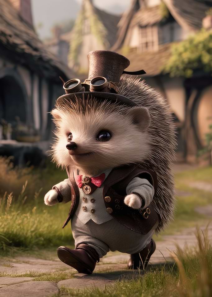 Cute Chibi Steampunk Hedge