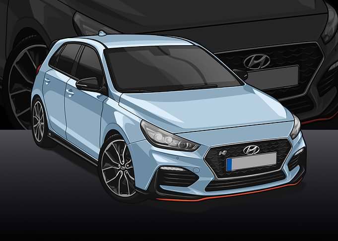 hyundai i30n blue