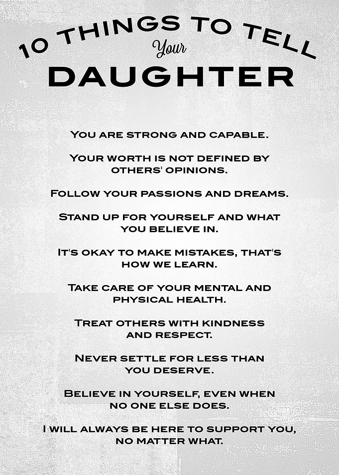 Tell your daughter this