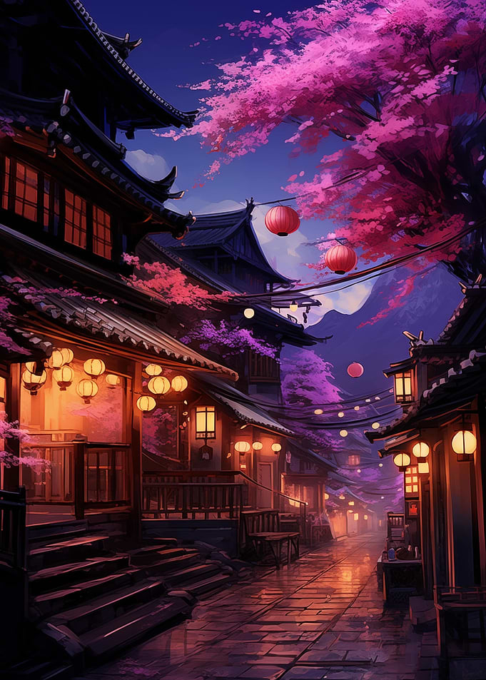 Cherry Blossom Japan Art