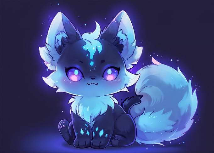 kitsune fox neon