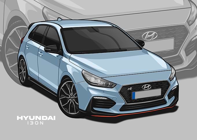 hyundai i30n blue