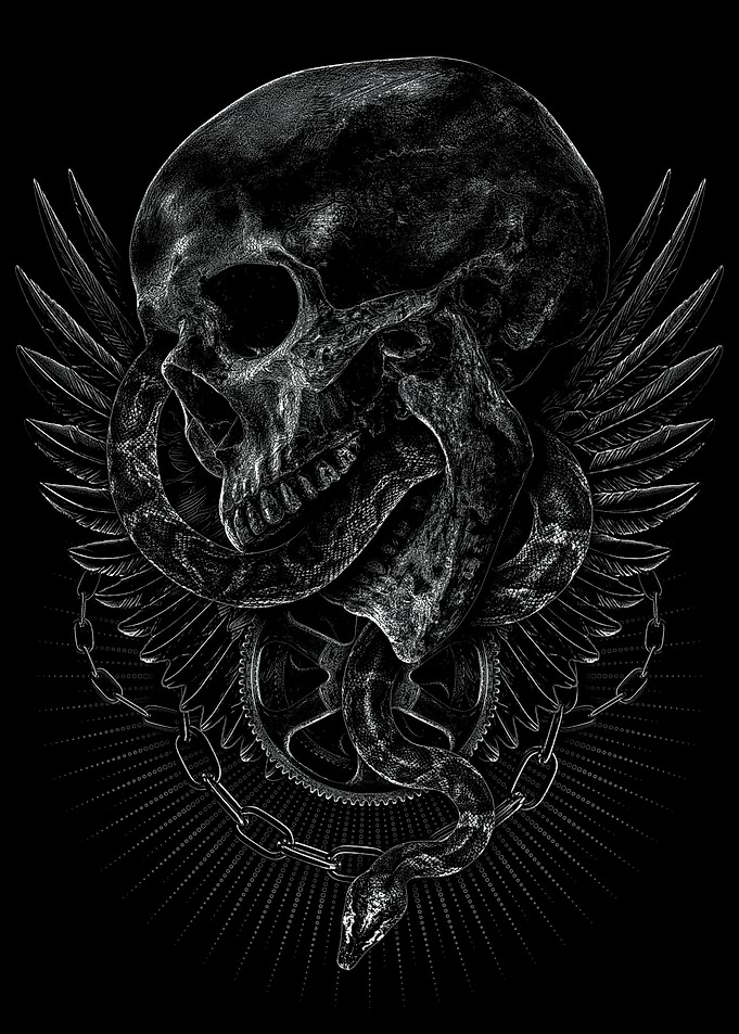 Skull and Wings