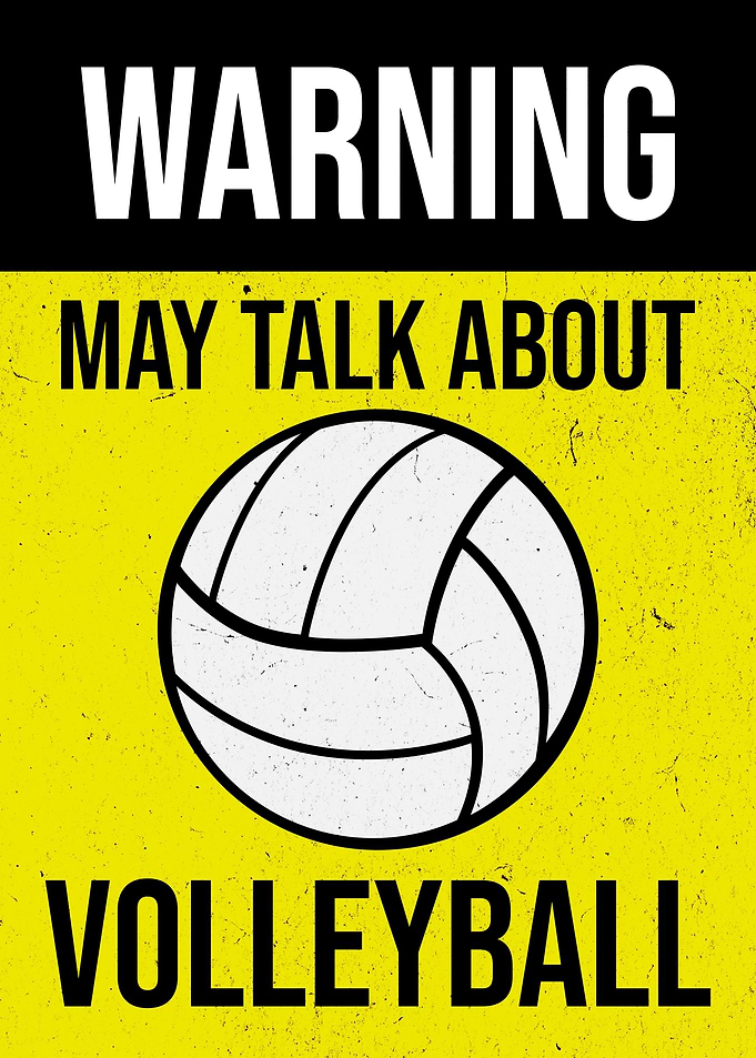 WARNING VOLLEYBALL WHITE