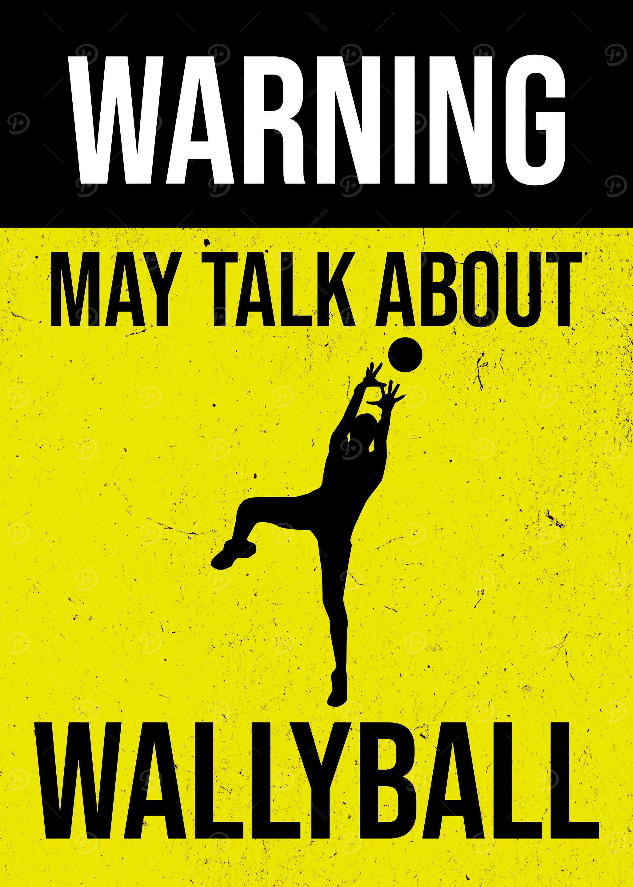 WARNING WALLYBALL VOLLEY